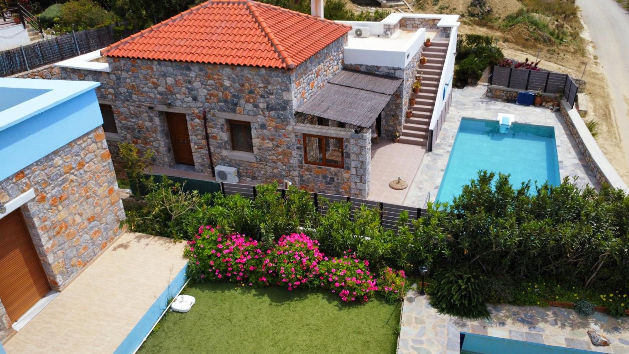 Villa Mavri Ruhige Private Pool Villa, Meerblick 阿吉亚帕拉斯夫 客房 照片